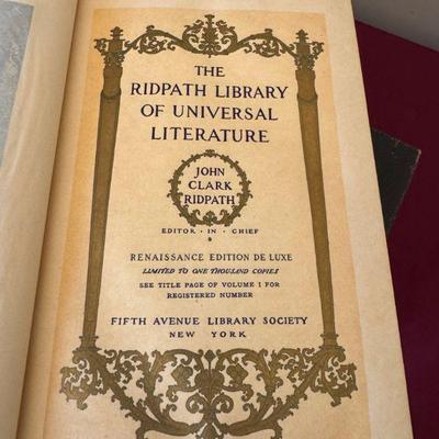 Ridpath library of universal literature