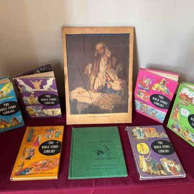 Vintage childrens books with puzzle