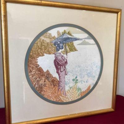 Geisha paper art signed kevin dyer
