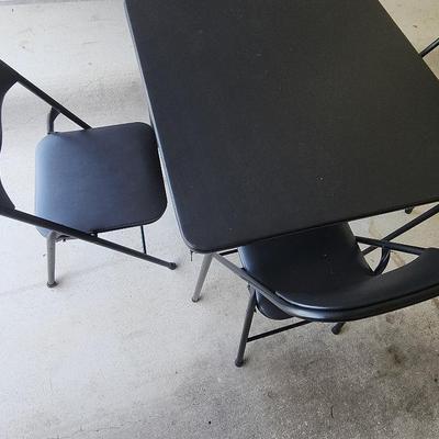 Cosco Folding Table and Four Folding Chairs 