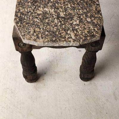 Wood And Granite-top Table