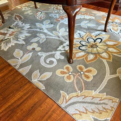 Contemporary Floral Design Area Rug