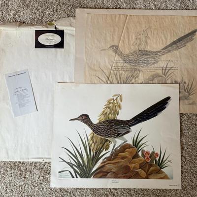 John Ruthven Signed Lithograph ‘Roadrunner’ #353/1000 With Envelope & Certificate