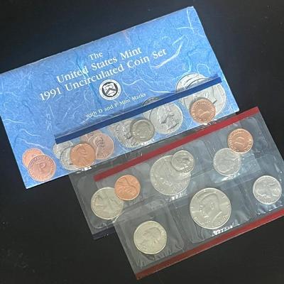 1991 U.S. Mint Uncirculated Coin Set with Both D and P Mints