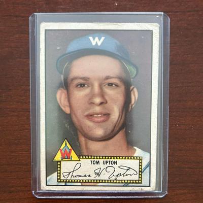 1952 Topps Baseball Card. Tom Upton #71 Black Back