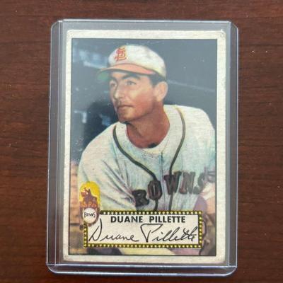 1952 Topps Baseball Card. Duane Pillette #82 Red Back