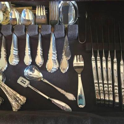 Set Of 8, 1881 Rogers Oneida LTD. Stainless Siverware, J.A. Henckel Steak Knives +