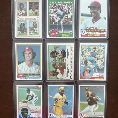 Vintage Baseball Cards. Hank Aaron, Mike Schmidt, Jim Rice and More