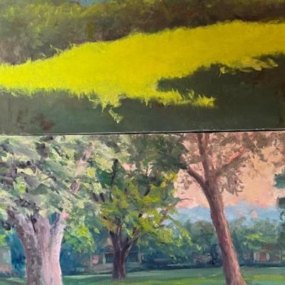 Pair of Larry Griggs Oil Landscapes, Unsigned 