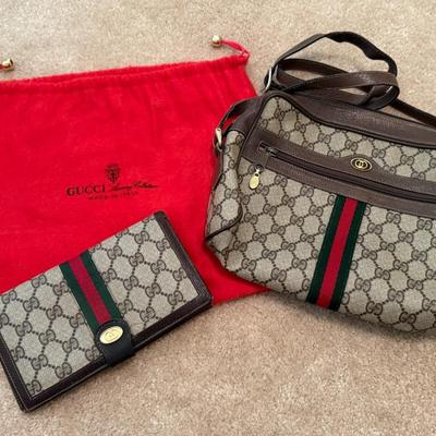 Vintage Gucci ‘Accessory Collection’ Purse w/ Clutch & Dust Bag, Authenticated