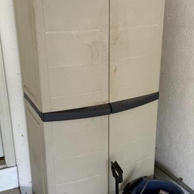 Workforce Plastic Storage Cabinet With Lawn/Garden Supplies & Chemicals