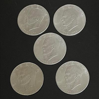 1776-1976 Eisenhower Bicentennial Dollars(5)