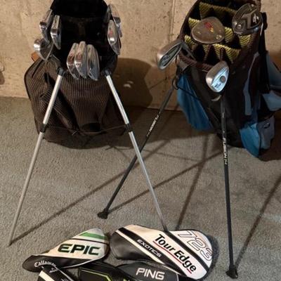 Ping & Calloway Stand Bags w/ Mixed Golf Club Collection Ping G410, Rogue, Epic, Titleist, Cobra