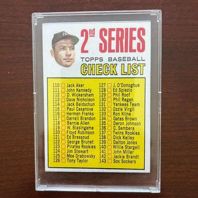1967 Topps Baseball. Mickey Mantle Checklist Card #103