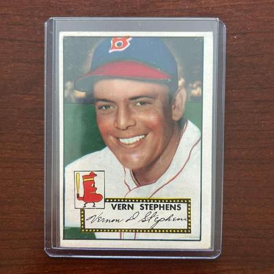 1952 Topps Baseball Card. Vern Stephens #84 Red Back