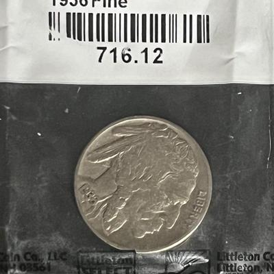 1936 Buffalo Nickel by Littleton, Fine Grade