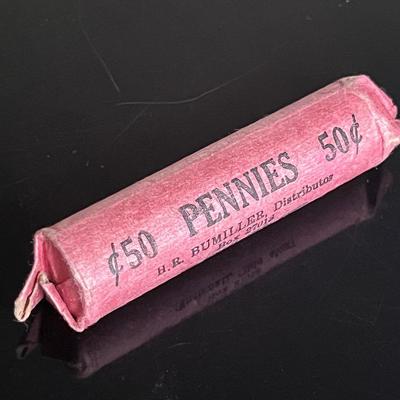 Roll of Old Wheat Pennies