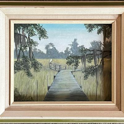 Larry Griggs Swamp Landscape Oil Painting, Unsigned
