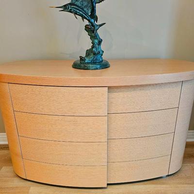 Gorgeous Modern Italian 4 Piece Bedroom Suite - Dresser, Tall Chest Of Drawers, Side Cabinet & King Platform Bed With Built In Side...