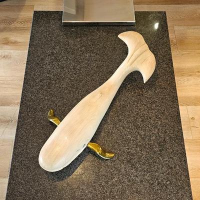 Futuristic Modern Stainless Steel & Speckled Marble Table.