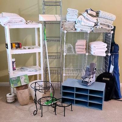 Bathroom Shelving, Towels, And More