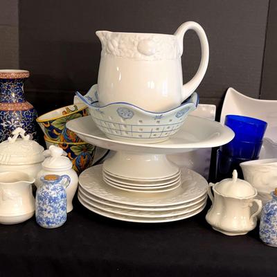 Blue And White Dinner Ware