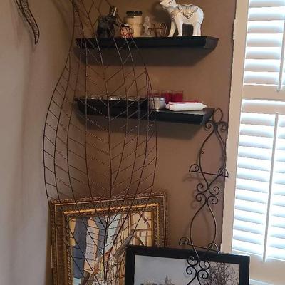 Wall Shelves, Candles, Wall Art, Plates, And Other Decor Featuring Lenox 