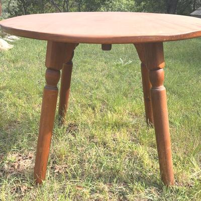 Locally made - Round, solid wood table - 3ft