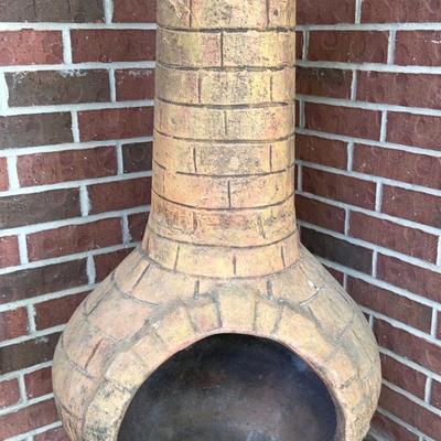 Terracotta-like Chiminea - made of concrete 