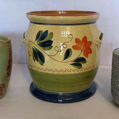 Three Ceramic Planters/potted Plant Holders