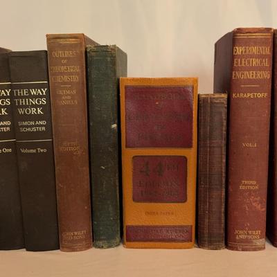 Collection Of Antique And Vintage Math And Science Books
