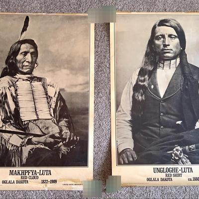 Makhpfya-Luta Red Cloud Oglala Dakota & Ungloghe-Luta Red Shirt Oglala Dakota Posters  