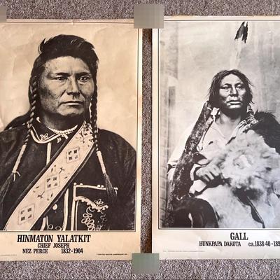 Hinmaton Yalatkit Chief Joseph Nez Perce & Gall Hunkpapa Dakota Posters 