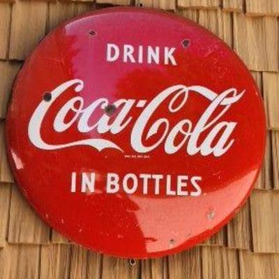 Drink Coca-Cola in Bottles Sign Advertising 34"