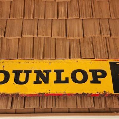 Dunlop Tire Advertising Sign 14" X 59.5"
