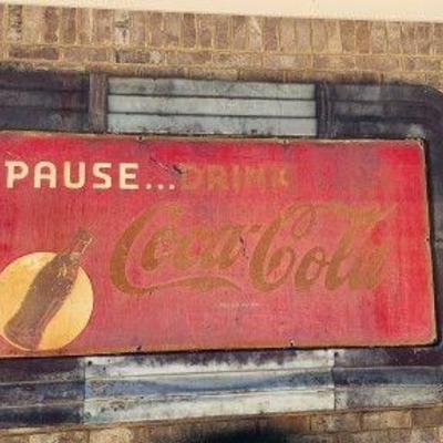 Pause Drink Coca-Cola Advertising Sign 49" x 81"