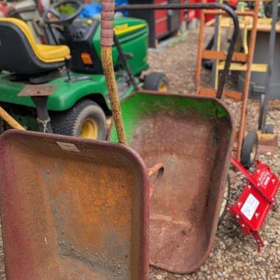Sale Photo Thumbnail #23: Wheelbarrows and John Deere Riding Mower 