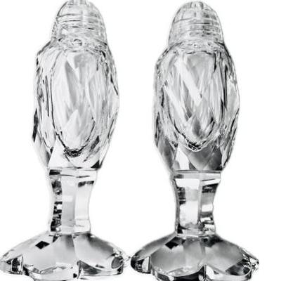Vintage Quality Cut Crystal Salt & Pepper Shakers