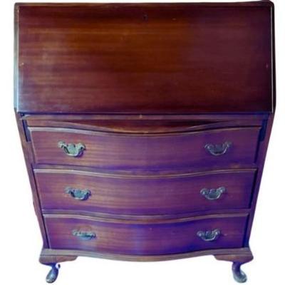 Bowfront Chest With Hidden Secretary