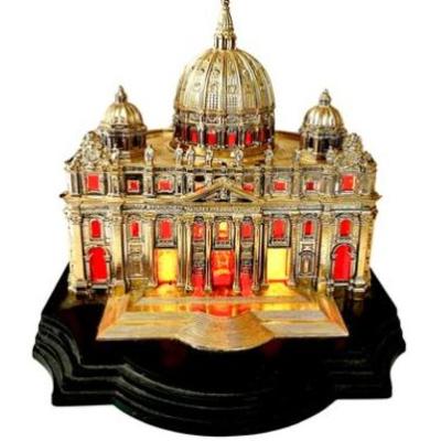 Vintage Model Of St Peters Basilica At The Vatican - Lights Up!