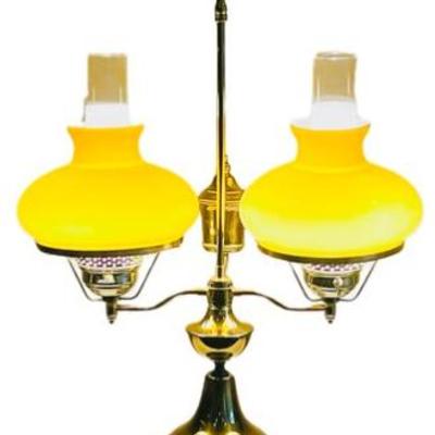 Brass Hurricane Table Lamp
