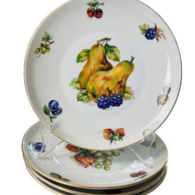 Porcelain Plates - Signed "Toscport Czechoslovakia"