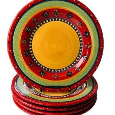 Corsica Rumba Pottery Dinner Plates