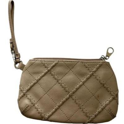 Stone Mountain Tan Crisscross Stitched Clutch