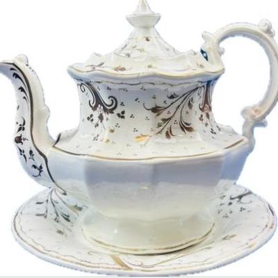 Vintage English Teapot & Matching Saucer