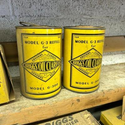Old automotive tins