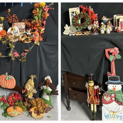 Seasonal Decor Including Christmas Hallmark And Halloween