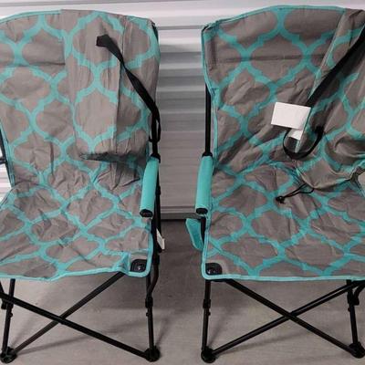 Two Ozark Trail Basic Hard Arm Chairs
