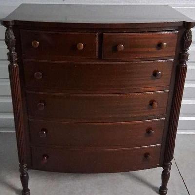 Antique Peck & Hills Mahogany Chest of Drawers
