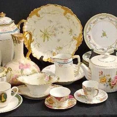 Antique Hand-Painted Porcelain/China Including Adderley